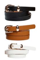 Boohoo Jane Skinny Belts Pack Of Three Multi