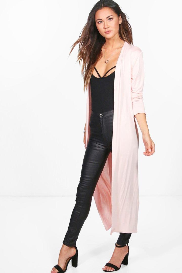 Boohoo Kitty Maxi Kimono Blush