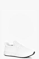 Boohoo Millie Knitted Lace Up Trainer