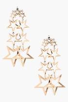 Boohoo Amy Statement Star Tiered Earrings
