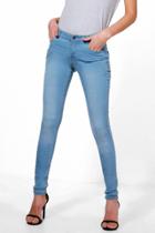Boohoo Zoe 5-pocket Mid Rise Skinny Jeans Blue