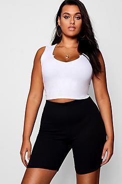 Boohoo Plus Ribbed Cycling Short