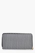 Boohoo Willow Embossed Star Print Purse Black