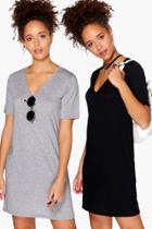 Boohoo 2 Pack Shift Dress Multi