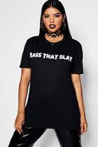 Boohoo Plus 'baes That Slay' Halloween T-shirt