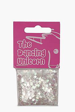 Boohoo White Glitter Bag