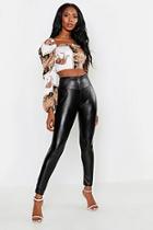 Boohoo Leather Look Super Stretch High Waist Leggings