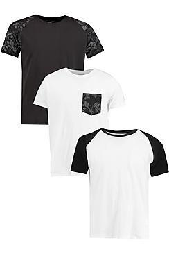Boohoo 3 Pack Printed T Shirt Pack