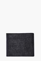 Boohoo Black Real Leather Textured Wallet