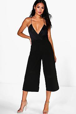 Boohoo Lola Slinky Body Scuba Culotte Co-ord