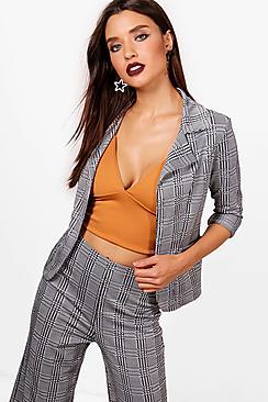 Boohoo Erin Check Blazer