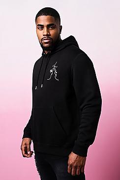 Boohoo Big And Tall Valentines Kiss Print Hoodie