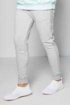 Boohoo Pique Joggers In Skinny Fit Grey