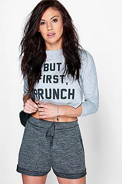 Boohoo Alison Front High Waist Casual Shorts