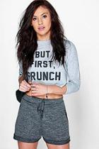 Boohoo Alison Front High Waist Casual Shorts