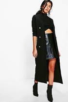 Boohoo Button Front Longline Duster Jacket