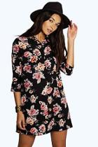 Boohoo Liliane Floral Shirt Dress