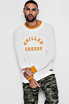 Boohoo Long Sleeve Ringer Slogan T-shirt