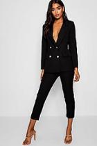 Boohoo Alice Military Button Detail Tapered Trouser