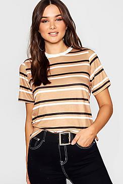 Boohoo Stripe Contrast Ringer T-shirt