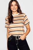 Boohoo Stripe Contrast Ringer T-shirt