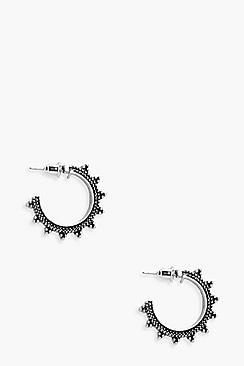 Boohoo Eastern Bent Hoop Earrings