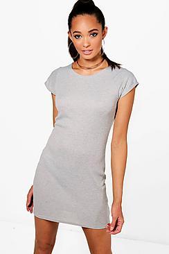 Boohoo Annabel Ribbed Cap Sleeve Bodycon Dress