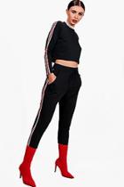 Boohoo Petite Matilda Rib Trim Co-ord Set Jogger
