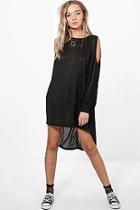 Boohoo Tiffany Cold Shoulder Knitted Dress