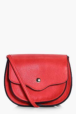 Boohoo Darcy Popper Saddle Cross Body