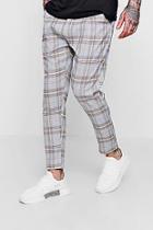 Boohoo Smart Checked Cropped Jogger