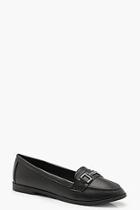 Boohoo Mia Metal Trim Loafers
