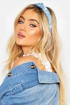 Boohoo Denim Tie Dye Knot Headband