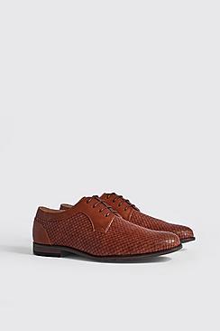 Boohoo Faux Leather Embossed Smart Shoe