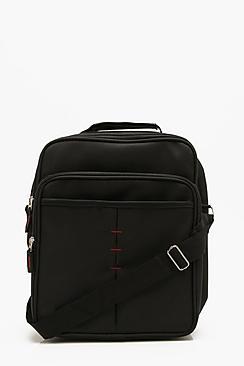 Boohoo Oversized Stitch Detail Cross Body Flight Bag