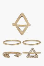 Boohoo Triangle & Arrow Ring Pack
