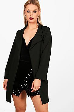 Boohoo Plus Rosie Tie Front Duster