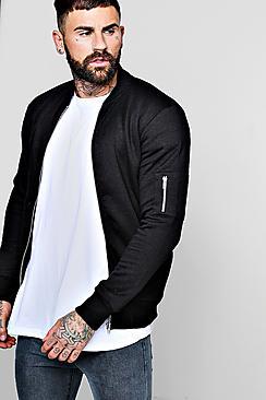 Boohoo Jersey Ma1 Bomber Jacket