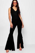 Boohoo Stefflon Don Frill Hem Jumpsuit