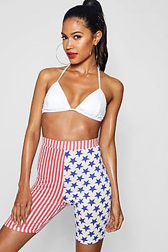 Boohoo Stars & Stripes Cycling Shorts