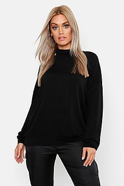 Boohoo Plus Oversized High Neck Sweatshirt
