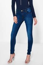 Boohoo Sally 5 Pocket High Rise Supersoft Skinny Jeans Indigo