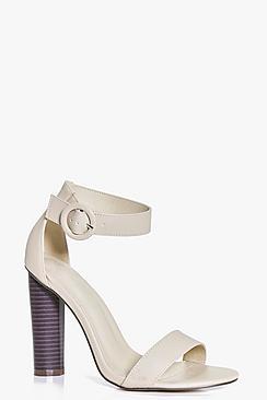Boohoo Jessica Block Heel Two Strap Sandal