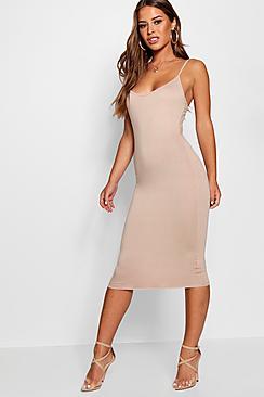 Boohoo Petite Strappy Midi Dress