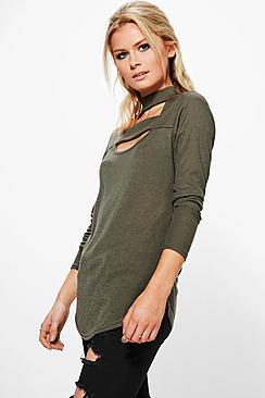 Boohoo Jasmine Double Strap Neck Rib Top