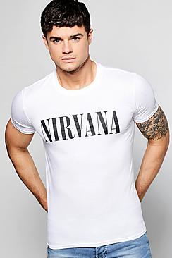 Boohoo White Nirvana Licence Band Tee