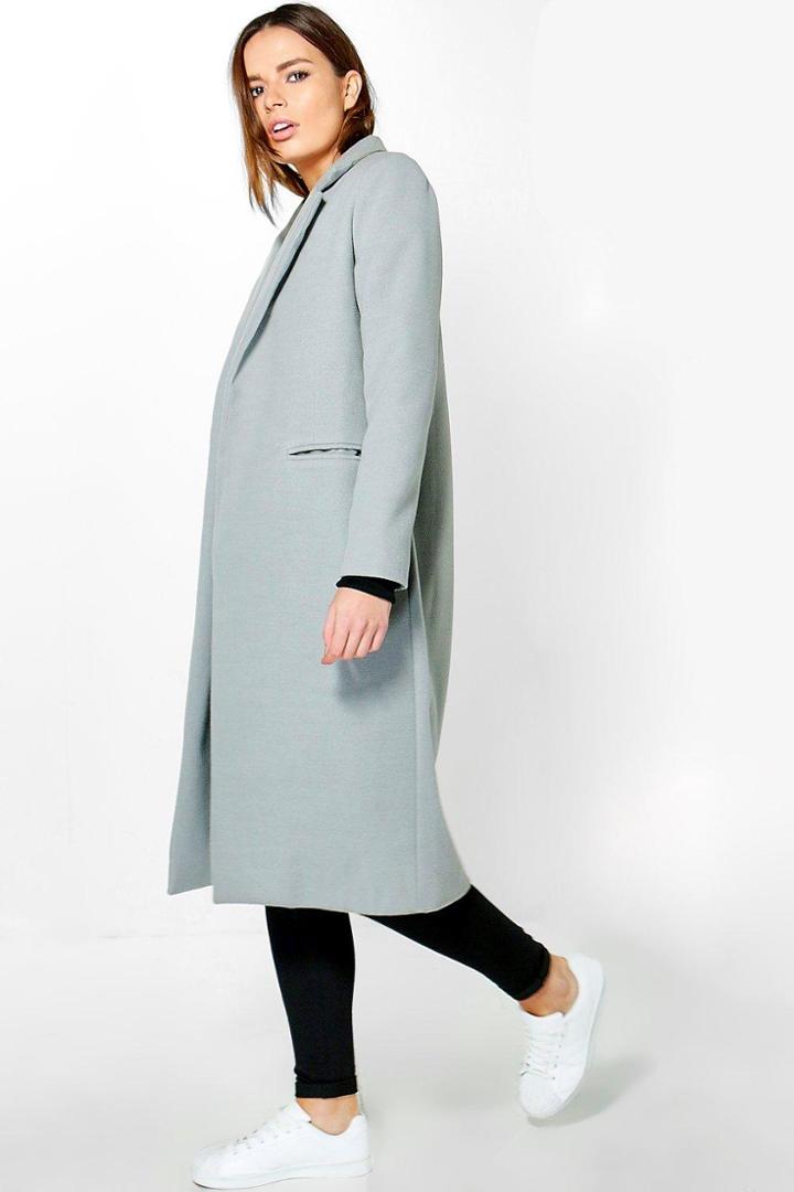 Boohoo Megan Tailored Coat Grey