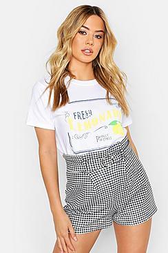 Boohoo Petite Lemonade Slogan T-shirt