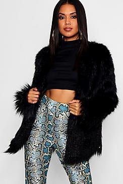 Boohoo Mixed Faux Fur Coat