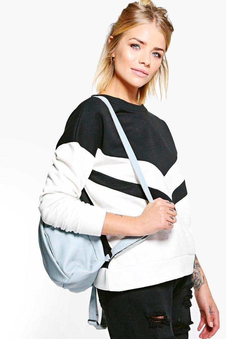 Boohoo Mia Colourblock Sweatshirt Multi